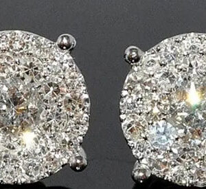 Stylish Stud Earrings Inlaid Synthetic Cubic Zirconia